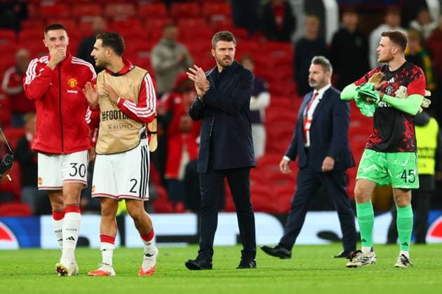 Manchester United, ManU manager Michael Carrick at the end of the match Manchester United v Sabah, UEFA Champions League, Football, Old Trafford, UK - 10 Sep 2026Manchester Old Trafford United Kingdom  Copyright: xPaulxCurrie Shutterstockx 17144908by
