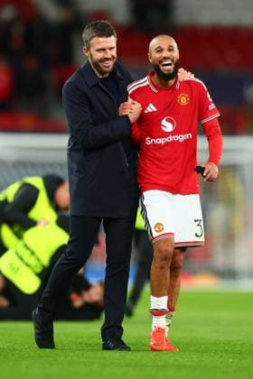 Manchester United, ManU manager Michael Carrick at the end of the match Wirth Noussair Mazraoui Manchester United v Sabah, UEFA Champions League, Football, Old Trafford, UK - 10 Sep 2026Manchester Old Trafford United Kingdom  Copyright: xPaulxCurrie Shutterstockx 17144908bz