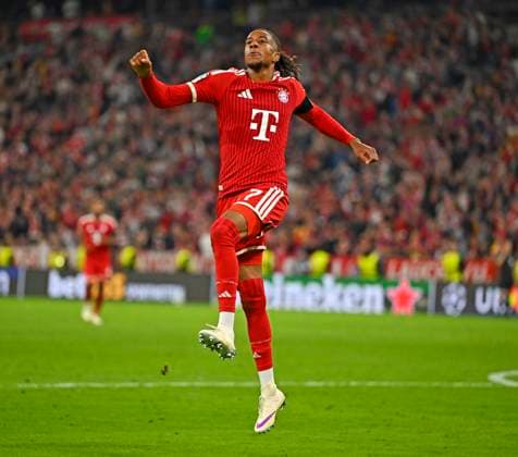 September 10, 2026, Soccer, UEFA Champions League 2026–2027, Matchday 1, FC Bayern Munich vs. FK Bodo Glimt, at the Allianz Arena in Munich; Michael Olise of FC Bayern Munich celebrates