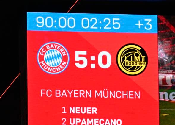September 10, 2026, Soccer: UEFA Champions League 2026–2027, Matchday 1, FC Bayern Munich vs. FK Bodo Glimt, at the Allianz Arena in Munich, 5–0