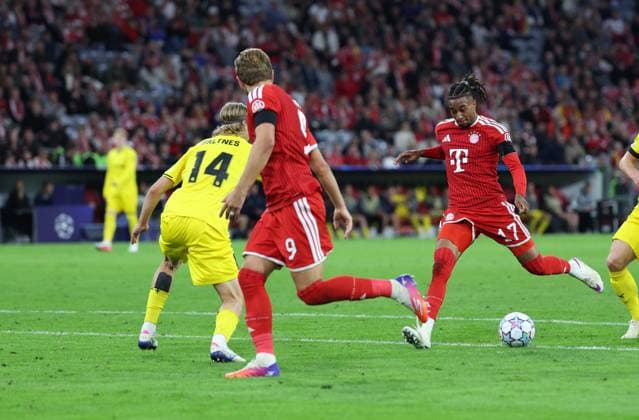 September 10, 2026, GER, Soccer, Men s, UEFA Champions League, Group Stage, 2026–2027 Season, Matchday 1, FC Bayern Munich vs. FK Bodø Glimt, Goal to make it 5–0, Scorer: Michael Olise, FC Bayern Munich 17 scores to make it 5–0 at the Allianz Arena in Munich, Bayern, Germany Copyright: xNordphoto Schneiderx