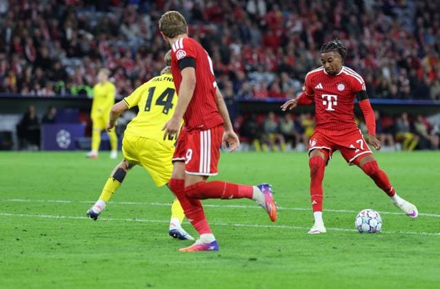 September 10, 2026, GER, Soccer, Men s, UEFA Champions League, Group Stage, 2026–2027 Season, Matchday 1, FC Bayern Munich vs. FK Bodø Glimt, Goal to make it 5–0, Scorer: Michael Olise, FC Bayern Munich 17 scores to make it 5–0 at the Allianz Arena in Munich, Bayern, Germany Copyright: xNordphoto Schneiderx