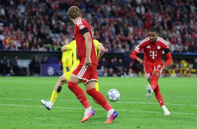 September 10, 2026, GER, Soccer, Men s, UEFA Champions League, Group Stage, 2026–2027 Season, Matchday 1, FC Bayern Munich vs. FK Bodø Glimt, Goal to make it 5–0, Scorer: Michael Olise, FC Bayern Munich 17 scores to make it 5–0 at the Allianz Arena in Munich, Bayern, Germany Copyright: xNordphoto Schneiderx
