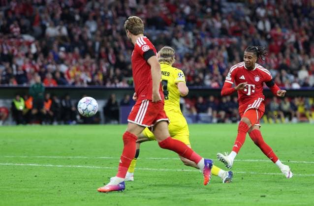 September 10, 2026, GER, Soccer, Men s, UEFA Champions League, Group Stage, 2026–2027 Season, Matchday 1, FC Bayern Munich vs. FK Bodø Glimt, Goal to make it 5–0, Scorer: Michael Olise, FC Bayern Munich 17 scores to make it 5–0 at the Allianz Arena in Munich, Bayern, Germany Copyright: xNordphoto Schneiderx