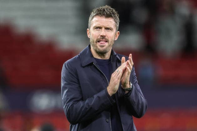 UEFA Champions League Matchday 1 of 8 Manchester United, ManU v Sabah FK Michael Carrick manager of Manchester United applauds the fans after the game during the UEFA Champions League Matchday 1 of 8 match Manchester United vs Sabah FK at Old Trafford, Manchester, United Kingdom on 10 September 2026 (Photo by Mark Cosgrove News Images) Manchester Old Trafford Greater Manchester United Kingdom Copyright: xMarkxCosgrove NewsxImagesx