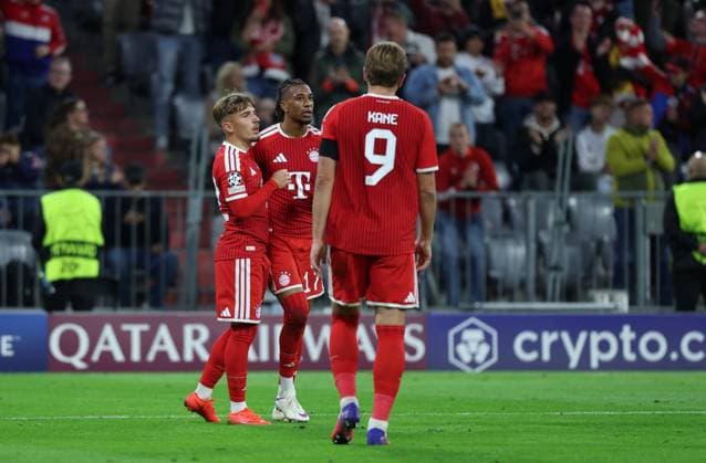 September 10, 2026, GER, Soccer, Men s, UEFA Champions League, Group Stage, 2026–2027 Season, Matchday 1, FC Bayern Munich vs. FK Bodø Glimt, Goal Celebration, Cheering, Goal Scorer, Goal Scorers, Michael Olise, FC Bayern Munich, 17, celebrating the goal that made it 5–0, Munich, Allianz Arena, Bayern, Germany Copyright: xNordphoto Schneiderx