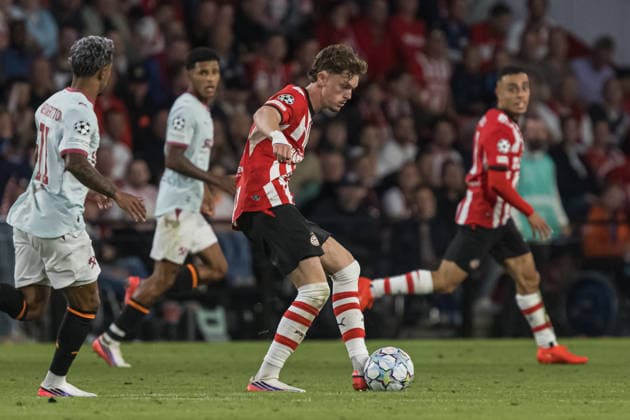 Paul Wanner seen during UEFA Champions League 26 27 League Phase - Matchday 1 match between teams of PSV Eindhoven and FC Shakhtar Donetsk (Jan Borys Ball Raw Images) Eindhoven Philips Stadion Netherlands Copyright: xJanxBorysx janborys_psv_shakhtar_2627-136