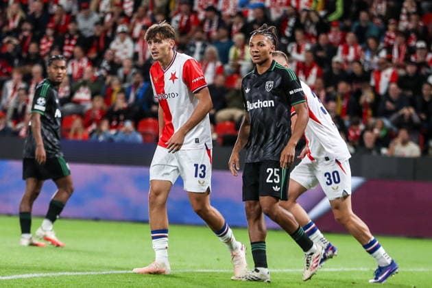 Praha 10.09.2026. PIlka nozna UEFA Liga Mistrzow sezon 2026 2027 runda 1 mecz: SK Slavia Praha - RC Lens --- Football UEFA Champions League season 2026 2027 round 1 match: SK Slavia Praha - RC Lens nz Ismaelo Ganiou Fot. Kacper Staniec NEWSPIX.PL --- newspix.pl 