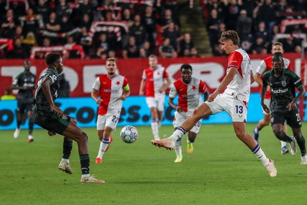Praha 10.09.2026. PIlka nozna UEFA Liga Mistrzow sezon 2026 2027 runda 1 mecz: SK Slavia Praha - RC Lens --- Football UEFA Champions League season 2026 2027 round 1 match: SK Slavia Praha - RC Lens nz Mojmir Chytil Fot. Kacper Staniec NEWSPIX.PL --- newspix.pl 