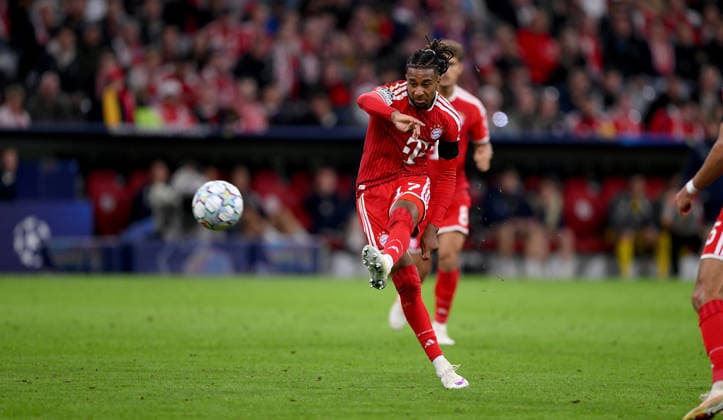 SOCCER CHAMPIONS LEAGUE 2026–2027 SEASON, Preliminary Round, Matchday 1, September 10, 2026: FC Bayern Munich vs. FK Bodø Glimt; Goal to make it 4–0, scored by Michael Olise, FC Bayern Munich