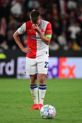 Michal Sadilek of Slavia reacts after the loss the Football Champions League opening round match Slavia Prague vs RC Lens on September 10, 2026, in Prague, Czech Republic. (CTKxPhoto MichalxKamaryt) CTKPhotoP2026091011097  CTKPhotoP2026091011097