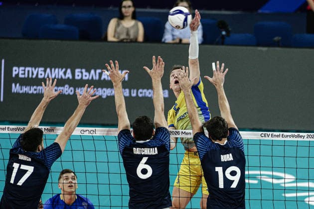 VOLLEYBALL - CEV Eurovolley Men - Group Stage - Israel - Ukraine Photo by IPA ABACAPRESS.COM88363250 - Ukraine s Oleh Plotnystskyi in action during the CEV Enel Eurovolley 2026 pool phase match between Israel and Ukraine at Arena 8888 in Sofia, Bulgaria, on September 10, 2026 Sofia Bulgaria  Copyright: xIPAxSport ABACAx