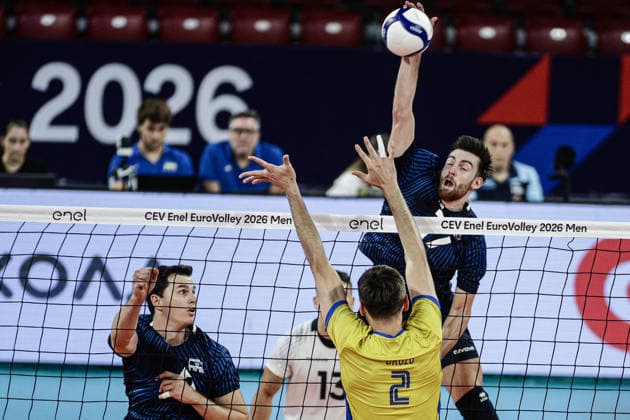 VOLLEYBALL - CEV Eurovolley Men - Pool Phase - Israel - Ukraine Photo by IPA ABACAPRESS.COM88364477 - Israel s Ilay Haver in action during the CEV Enel Eurovolley 2026 pool phase match between Israel and Ukraine at Arena 8888 in Sofia, Bulgaria, on September 10, 2026 Sofia Bulgaria  Copyright: xIPAxSport ABACAx