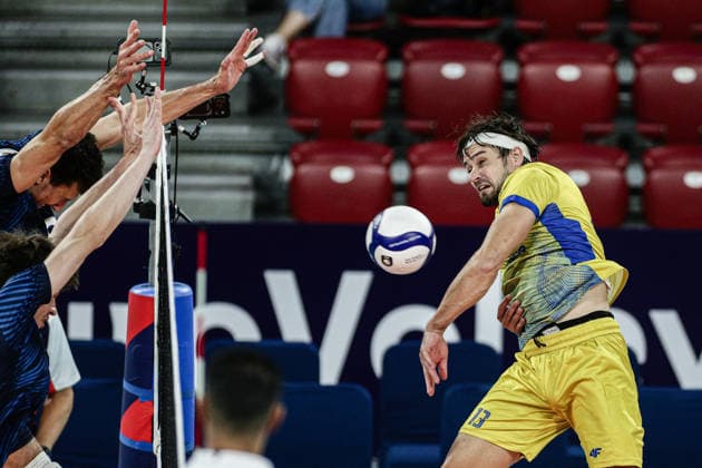 VOLLEYBALL - CEV Eurovolley Men - Pool Stage - Israel - Ukraine Photo by IPA ABACAPRESS.COM88364474 - Ukraine s Vasyl Tupchii in action during the CEV Enel Eurovolley 2026 pool phase match between Israel and Ukraine at Arena 8888 in Sofia, Bulgaria, on September 10, 2026 Sofia Bulgaria  Copyright: xIPAxSport ABACAx
