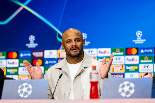 September 10, 2026: Bayern Munich head coach Vincent Kompany at a press conference following the UEFA Champions League soccer match between Bayern Munich and Bodo Glimt on September 10, 2026 in Munich. Photo by Marius Simensen, BILDBYRAN COP 238 MM0073 Bayern Munich BBENG Bodo Glimt football soccer UEFA Champions League  Copyright: MARIUSxSIMENSEN BB260910ZY001