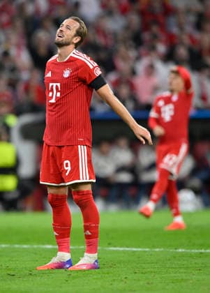 Harry Kane FC Bayern Munich FCB 09 Disappointment after a missed scoring opportunity Gesture FC Bayern Munich FCB vs. Bodo Glimt September 10, 2026 DFL regulations prohibit any use of photographs as IIMAGE SEQUENCES AND OR QUASI-VIDEO FC Bayern Munich FCB vs. Bodo Glimt