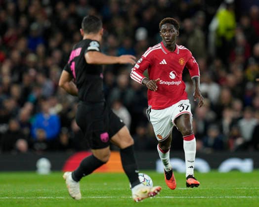 Manchester United, ManU v Sabah FK, UEFA Champions League Kobbie Mainoo of Manchester United runs with the ball during the Manchester United v Sabah FK UEFA Champions League 1st Round match at Old Trafford, Manchester, England on 10 September 2026 Credit: Steve Flynn Every Second Media Editorial use only. All images are copyright Every Second Media Limited. No images may be reproduced without prior permission. Copyright: xIMAGO EveryxSecondxMediax ESM-2151-0177 StevexFlynnx xEveryxSecondxMediax