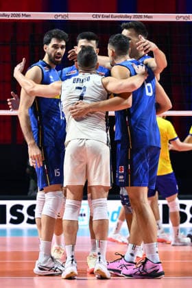 Dc Napoli 10 09 2026 - Campionato Europeo Pallavolo maschile Italia-Svezia foto Domenico Cippitelli Image nella foto: Italia 