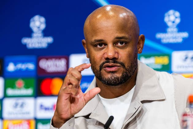 September 10, 2026: Bayern Munich head coach Vincent Kompany at a press conference following the UEFA Champions League soccer match between Bayern Munich and Bodo Glimt on September 10, 2026 in Munich. Photo by Marius Simensen, BILDBYRAN COP 238 MM0073 Bayern Munich BBENG Bodo Glimt football soccer UEFA Champions League  Copyright: MARIUSxSIMENSEN BB260910ZF008