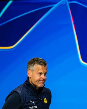 September 10, 2026: Head coach Kjetil Knutsen of Bodo Glimt at a press conference following the UEFA Champions League soccer match between Bayern Munich and Bodo Glimt on September 10, 2026 in Munich. Photo by Marius Simensen. BILDBYRAN COP 238 MM0073 Bayern Munich BBENG Bodo Glimt football soccer UEFA Champions League  Copyright: MARIUSxSIMENSEN BB260910ZP010