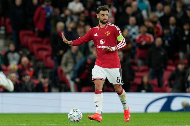 Manchester United, ManU v Sabah FK, UEFA Champions League Bruno Fernandes of Manchester United gestures as he runs with the ball during the Manchester United v Sabah FK UEFA Champions League 1st Round match at Old Trafford, Manchester, England on 10 September 2026 Credit: Steve Flynn Every Second Media Editorial use only. All images are copyright Every Second Media Limited. No images may be reproduced without prior permission. Copyright: xIMAGO EveryxSecondxMediax ESM-2151-0236 StevexFlynnx xEveryxSecondxMediax