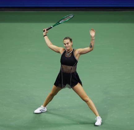 US Open tennis tournament - Day 12 Aryna Sabalenka of Belarus in action against Jessica Pegula of the USA during their Women s Singles Semifinals match of the US Open Tennis Championships at the USTA Billie Jean King National Tennis Center in Flushing Meadows, New York, USA, 10 September 2026. FLUSHING MEADOWS NEW YORK United States  Copyright: xBRIANxHIRSCHFELDx