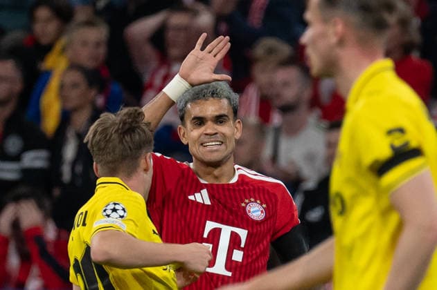 GER, Bavaria, Munich, Soccer, FC Bayern Munich vs. FK Bodo Glimt, at the Allianz Arena, Munich, Champions League, group stage, Matchday 1, September 10, 2026, from left: Luis Díaz of FC Bayern Munich, 14, portrait, single image, cutout; portrait, headshot, single image, cutout. UEFA regulations prohibit any use of photographs as image sequences and or quasi-video, Copyright: HMB-Media MichaelxNibel