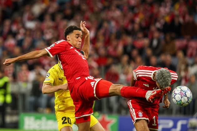 UEFA Champions League 2026 2027 - Bayern Munich and Bodo Glimt in Munich, Germany - 10 Sep 2026 Jamal Musiala (Bayern Munich) and Luis Diaz (Bayern Munich) seen un action during UEFA Champions League 2026 2027 match between Bayern Munich and Bodo Glimt. Bayern Munich 5 - 0 Bodo Glimt Munich Germany Copyright: xGrzegorzxWajdax xSOPAxImagesx Grzegorz-Wajda-1448654