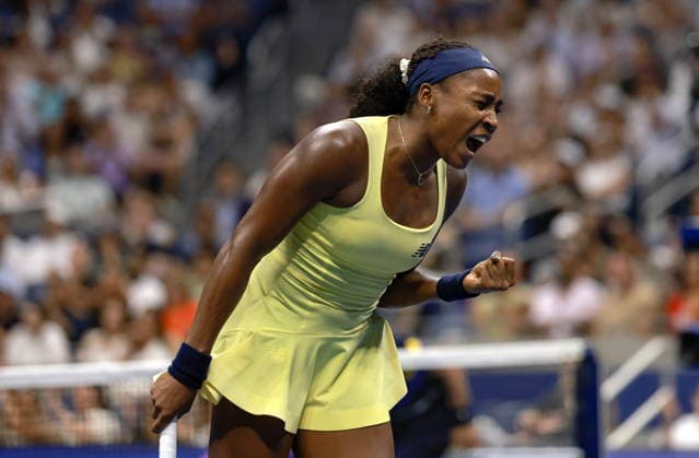 US Open tennis tournament - Day 12 Coco Gauff of the USA reacts while in action against Elena Rybakina of Kazakhstan during their Women s Singles Semifinals match of the US Open Tennis Championships at the USTA Billie Jean King National Tennis Center in Flushing Meadows, New York, USA, 10 September 2026. FLUSHING MEADOWS NEW YORK United States  Copyright: xCRISTOBALxHERRERA-ULASHKEVICHx