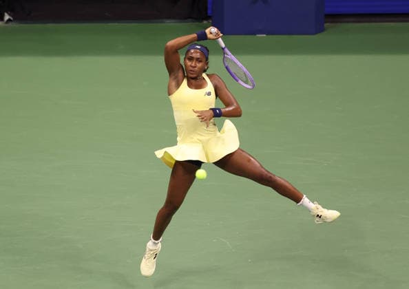 September 10, 2026, New York City, New York, USA: COCO GAUFF of USA during the match against E. Rybakina of Kazakhstan in the semifinals of Grand Slam tournament US Open. New York, USA. Gauff lost 6:3, 4:6, 4:6. New York City USA - ZUMAc278 20260910_zsp_c278_072 Copyright: xMarcinxCholewinskix