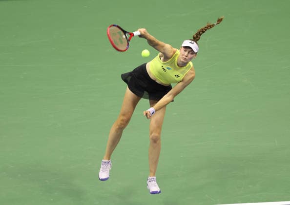 September 10, 2026, New York City, New York, USA: ELENA RYBAKINA of Kazakhstan during the match against C. Gauff of USA in the semifinals of Grand Slam tournament US Open. New York, USA. Rybakina won 3:6, 6:4, 6:4. New York City USA - ZUMAc278 20260910_zsp_c278_083 Copyright: xMarcinxCholewinskix