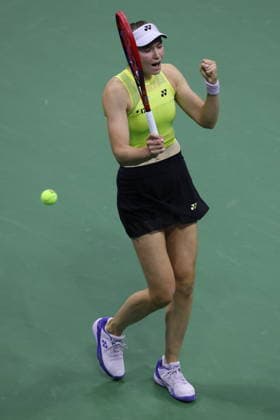 US Open tennis tournament - Day 12 Elena Rybakina of Kazakhstan reacts while in action against Coco Gauff of the USA during their Women s Singles Semifinals match of the US Open Tennis Championships at the USTA Billie Jean King National Tennis Center in Flushing Meadows, New York, USA, 10 September 2026. FLUSHING MEADOWS NEW YORK United States  Copyright: xBRIANxHIRSCHFELDx