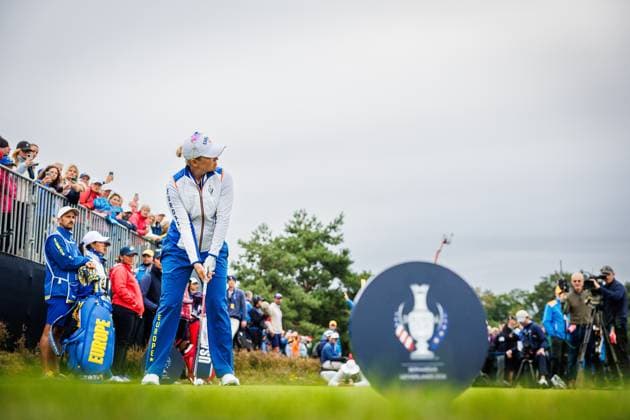 Cromvoirt , 11-09-2026 , Bernardus Golf , Solheim cup golf USA vs Europe , Friday Foursome morning session, picture shows Solheim Cup  x206860695x Copyright: