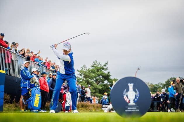 Cromvoirt , 11-09-2026 , Bernardus Golf , Solheim cup golf USA vs Europe , Friday Foursome morning session, picture shows Solheim Cup  x206860697x Copyright: