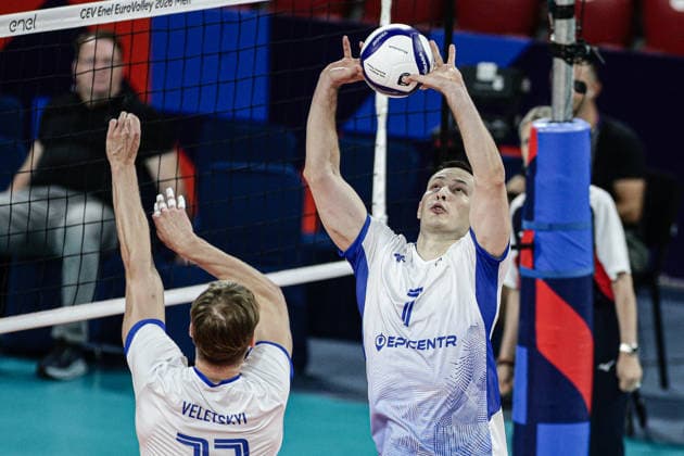 VOLLEYBALL - CEV Eurovolley Men - Pool Phase - Ukraine - North Macedonia Photo by IPA ABACAPRESS.COM88399009 - Ukraine s Yurii Synytsia in action during the CEV Enel Eurovolley 2026 pool phase match between Israel and North Macedonia at Arena 8888 in Sofia, Bulgaria, on September 11, 2026 Sofia Bulgaria  Copyright: xIPAxSport ABACAx