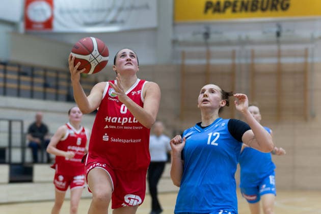 Alexia Allesch (Lions), 0, Elina Timoschenko (Sharks), 12, halftime: Lions vs. KB Sharks Würzburg, Women s Basketball, Exhibition Game, 1st Bundesliga, 2nd Bundesliga South, DBBL, 2026–27 season, November 9, 2026, SWH Arena, Saxony-Anhalt, Germany