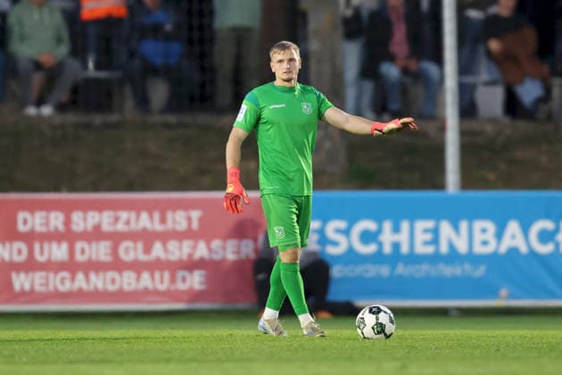 September 11, 2026, Men s, Soccer, 2026–2027 season, Bavarian Regional League, Matchday 8: TSV Aubstadt vs. SpVgg Unterhaching; Erion Avdija 1; SpVgg Unterhaching player gesturing with arms and hands; Sulzfeld School Stadium, Aubstadt; NGN Arena, Bavaria, Germany