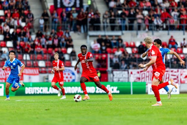 September 11, 2026, GER, Soccer, Men, 2026–2027 Season, Regionalliga Northeast, Matchday 8, FC Rot Weiss Erfurt vs. RSV Eintracht 1949 (Regionaler Sportverein Eintracht 1949 e.V., Stahnsdorf, Brandenburg), Benjika Caciel, FC Rot Weiss Erfurt, 99096 Erfurt, Steigerwaldstadion (grass field), Thuringia, Germany