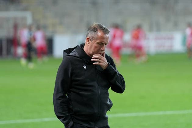 Markus Kauczinski, SV Sandhausen, coach, deep in thought, Germany, soccer, Regionalliga Southwest, Matchday 7, 2026–2027, SC Freiburg II vs. SV Sandhausen, September 11, 2026, Dreisamstadion, Freiburg, Dreisamstadion, Baden-Württemberg, Germany Copyright: xArnexAmbergx