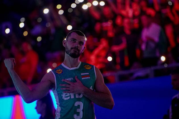 Volleyball - CEV EuroVolley 2026 Group B - Portugal vs Bulgaria - 09.11.2026 SOFIA, BULGARIA - September 11th: Iliya Petkov, 3 of Bulgaria during CEV EuroVolley 2026, Group B match between Portugal vs Bulgaria at Arena 8888 in Sofia, Bulgaria, on September 11th, 2026 in Sofia, Bulgaria. Copyright: xYulianxTodorovx