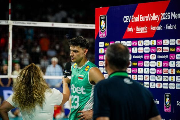 Volleyball - CEV EuroVolley 2026 Group B - Portugal vs Bulgaria - 09.11.2026 SOFIA, BULGARIA - September 11th: Aleksandar Nikolov, 23 of Bulgaria during CEV EuroVolley 2026, Group B match between Portugal vs Bulgaria at Arena 8888 in Sofia, Bulgaria, on September 11th, 2026 in Sofia, Bulgaria. Copyright: xYulianxTodorovx