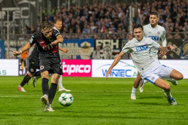 Lucas Wolf of Viktoria Cologne, 21, scores the goal to make it 3–0 in the match between FC Viktoria Cologne and FC Hansa Rostock, soccer, 3. Liga, Matchday 5, 2026–2027 season, September 11, 2026 DFL DFB regulations prohibit any use of photographs as image sequences and or quasi-video FC Viktoria Cologne vs. FC Hansa Rostock, soccer, 3. Liga, Matchday 5, 2026–2027 season, September 11, 2026, Cologne Copyright: xEibner-Pressefoto ThomasxHaeslerx EP_THR