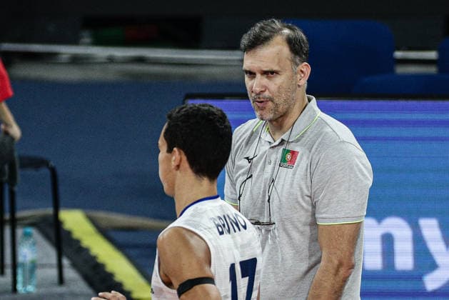 VOLLEYBALL - CEV Eurovolley Men - Portugal vs. Bulgaria Photo by IPA ABACAPRESS.COM88406112 - Portugal head coach Joao Miguel Jose during the CEV Enel Eurovolley 2026 pool phase match between Portugal and Bulgaria at Arena 8888 in Sofia, Bulgaria, on September 11, 2026 Sofia Bulgaria  Copyright: xIPAxSport ABACAx