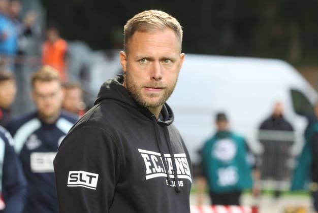 Viktoria Cologne vs. FC Hansa Rostock, Cologne, September 11, 2026, Soccer, 3rd Division, Viktoria Cologne vs. FC Hansa Rostock, Coach Daniel Brinkmann, FC Hansa Rostock, Cologne, Sportpark Höhenberg, North Rhine-Westphalia, Germany