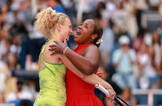 US Open tennis tournament - Day 13 Taylor Townsend of United States (R) and Katerina Siniakova of Czech Republic celebrate after winning against Ashlyn Krueger of United States and Robin Montgomery of United States in the Women s Doubles Final match at Arthur Ashe Stadium in the USTA Billie Jean King National Tennis Center in Flushing Meadows, New York, USA, 11 September 2026. FLUSHING MEADOWS NEW YORK United States  Copyright: xCRISTOBALxHERRERA-ULASHKEVICHx