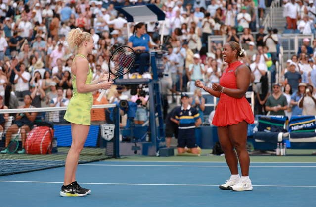 US Open tennis tournament - Day 13 Taylor Townsend of United States (R) and Katerina Siniakova of Czech Republic celebrate after winning against Ashlyn Krueger of United States and Robin Montgomery of United States in the Women s Doubles Final match at Arthur Ashe Stadium in the USTA Billie Jean King National Tennis Center in Flushing Meadows, New York, USA, 11 September 2026. FLUSHING MEADOWS NEW YORK United States  Copyright: xCRISTOBALxHERRERA-ULASHKEVICHx