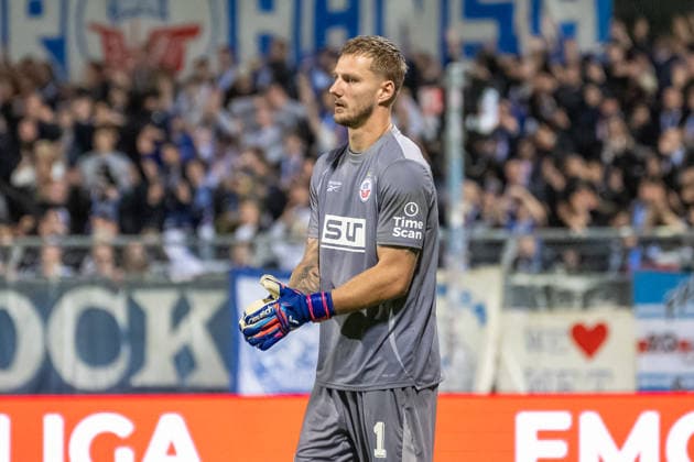 A disappointing evening for Luca Unbehaun, FC Hansa Rostock; 01 FC Viktoria Cologne vs. FC Hansa Rostock, Soccer, 3rd Division, Matchday 5, 2026–2027 Season, September 11, 2026 DFL DFB regulations prohibit any use of photographs as image sequences and or quasi-video: FC Viktoria Cologne vs. FC Hansa Rostock, soccer, 3. Liga, Matchday 5, 2026–2027 season, September 11, 2026, Cologne Copyright: xEibner-Pressefoto ThomasxHaeslerx EP_THR