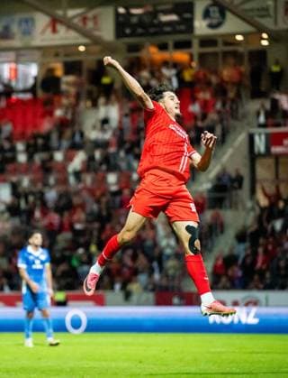 SOCCER REGIONAL LEAGUE NORTHEAST 2026–2027 SEASON, MATCHDAY 8: FC ROT WEISS ERFURT VS. RSV EINTRACHT 1949 ** FOR EDITORIAL USE ONLY ** ** p 11 09 2026 Erfurt Soccer Regional League Northeast Matchday 8, 2026–2027 Season, Steigerwaldstadion: FC Rot-Weiss Erfurt vs. RSV Eintracht 1949. Photo by Dustin Forkel. 17 FC Rot-Weiss Erfurt celebrates after the 3 0 Germany Thuringia Erfurt Copyright SaschaxFromm Copyright: SaschaxFromm doc87k4zzvv5gp18fqun8jd ,EDITORIAL USE ONLY Copyright: SaschaxFromm