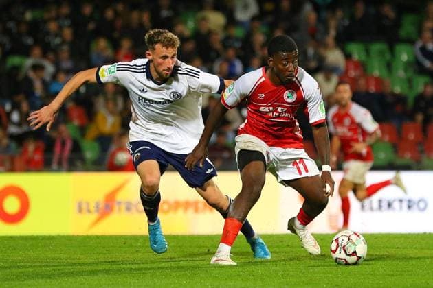 Regionalliga West Rot Weiß Oberhausen vs. FC Schalke 04 II ** FOR EDITORIAL USE ONLY ** EDITORIAL USE ONLY ** by Felix Meyer, Burinyuy Nyuydine RWO FC Schalke 04 II Location: Oberhausen, Niederrhein Stadium Date: September 11, 2026 Germany, North Rhine-Westphalia, Oberhausen Copyright MichaxKorb Copyright: MichaxKorb doc87k56dgq9a0uz2rm8i8 ,EDITORIAL USE ONLY Copyright: MichaxKorb