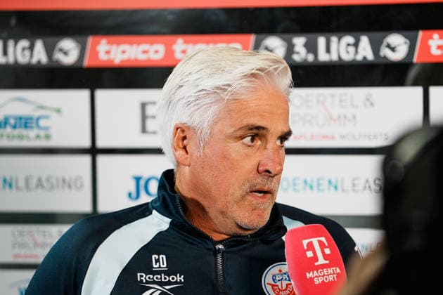 Germany, Soccer, Men s 3rd Division 2026–2027, Matchday 5: FC Viktoria Köln vs. FC Hansa Rostock—Cologne: Dirk Flock, Assistant Coach of Hansa Rostock, in a halftime interview while trailing, following the loss, and analyzing the game Copyright: xThiemoxRudolphx